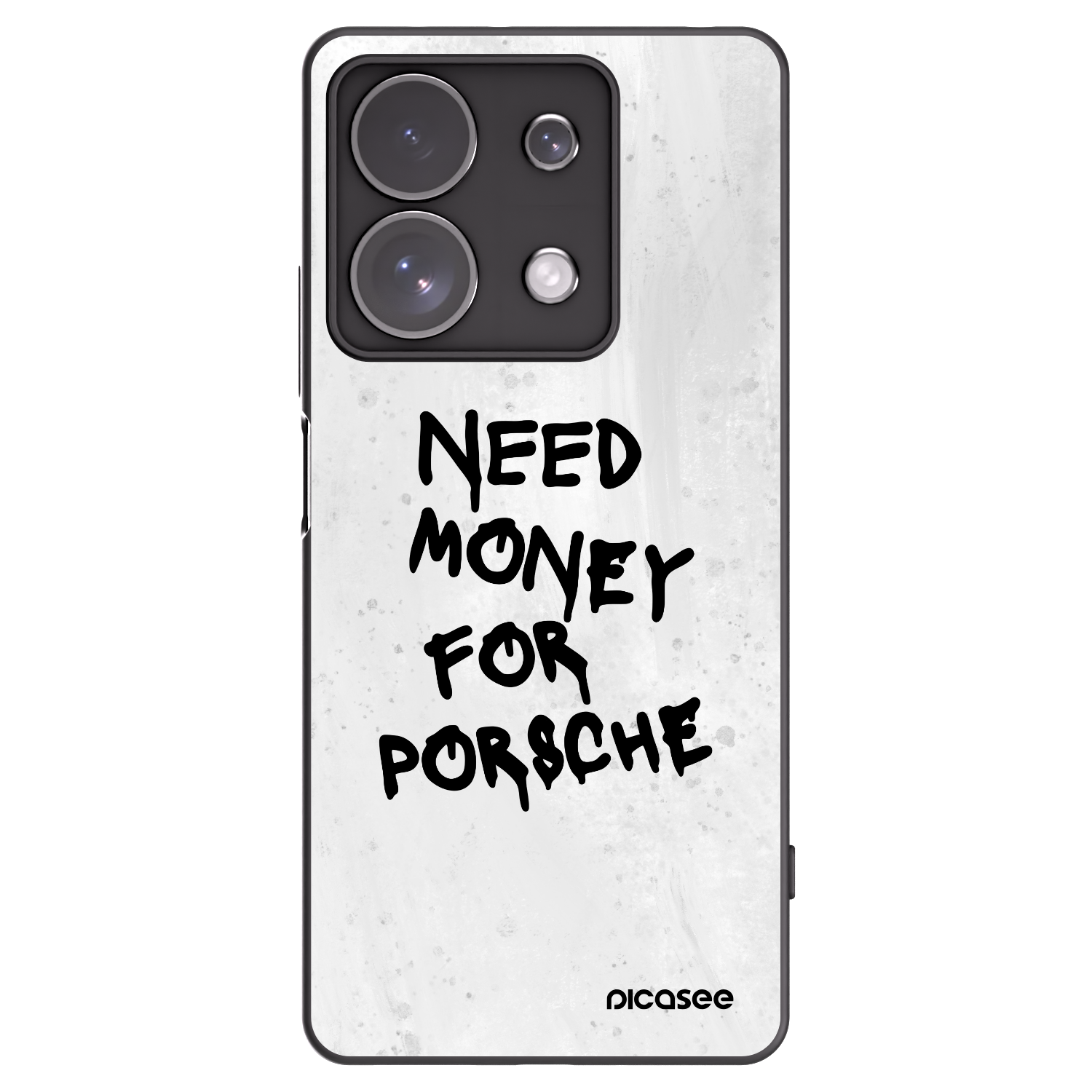 Picasee Xiaomi Redmi Note 13 Pro 4G Hülle - Schwarzes Silikon - White Dollar