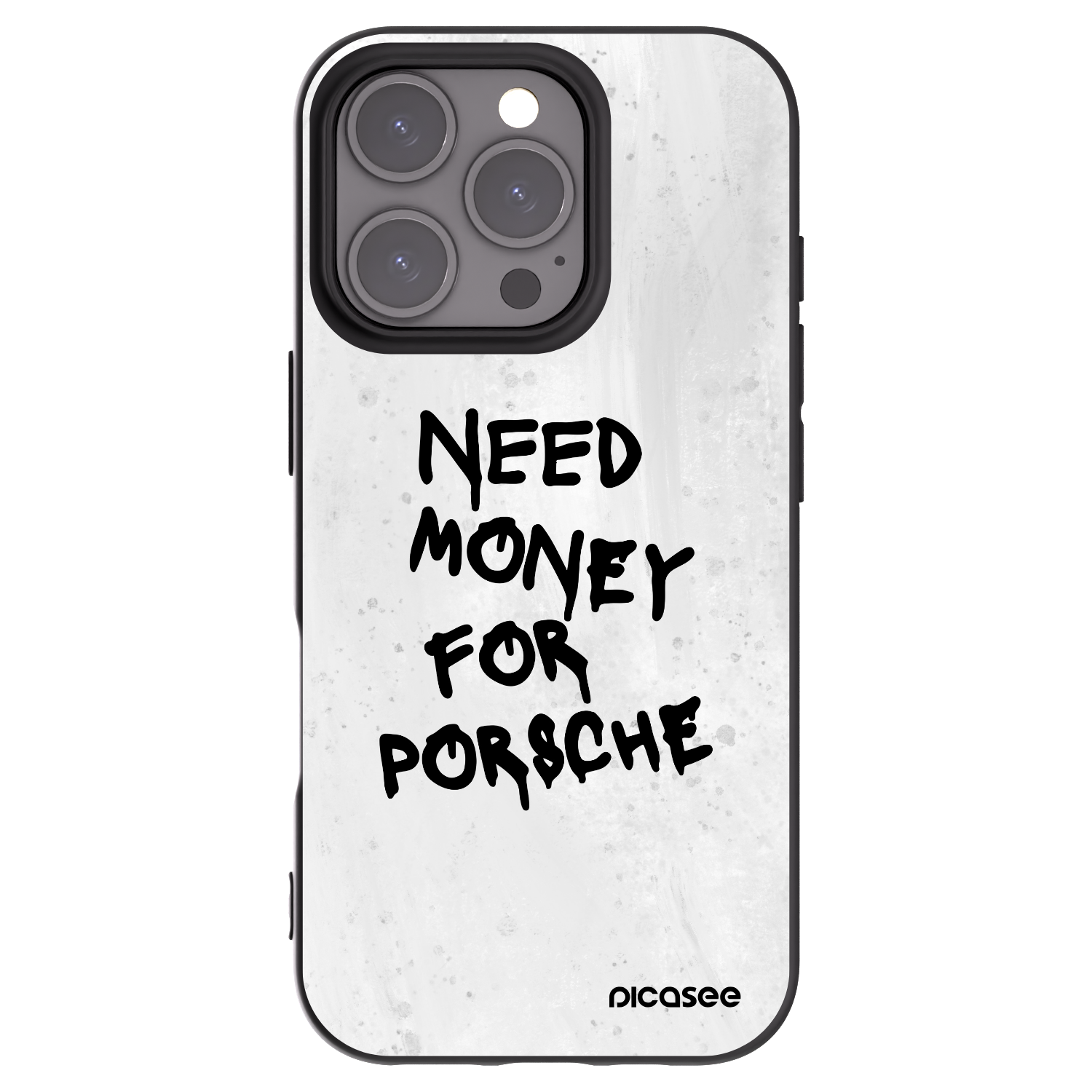 Picasee Apple iPhone 16 Pro Hülle - Schwarzes Silikon - White Dollar