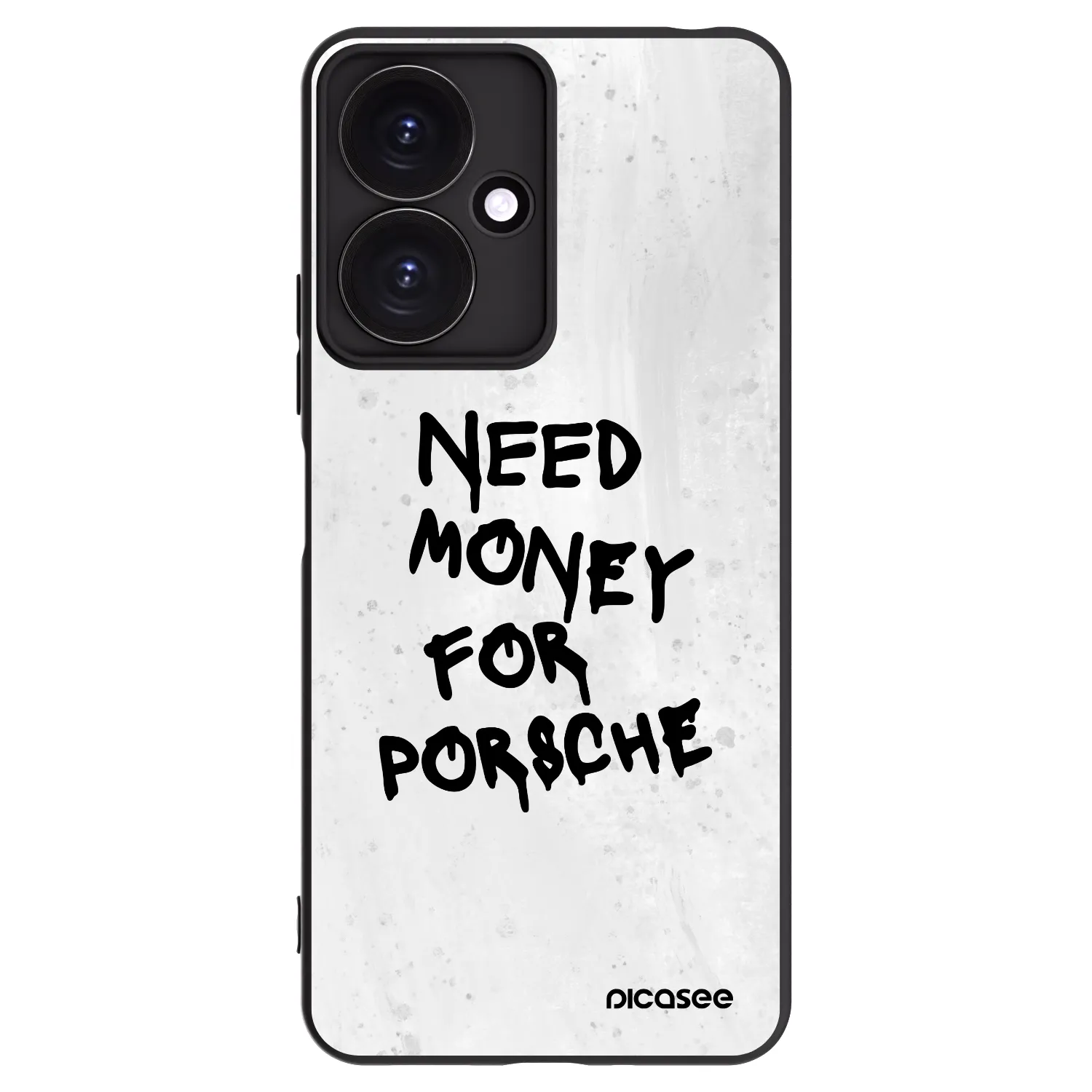 Picasee Xiaomi Redmi 13C 5G Hülle - Schwarzes Silikon - White Dollar