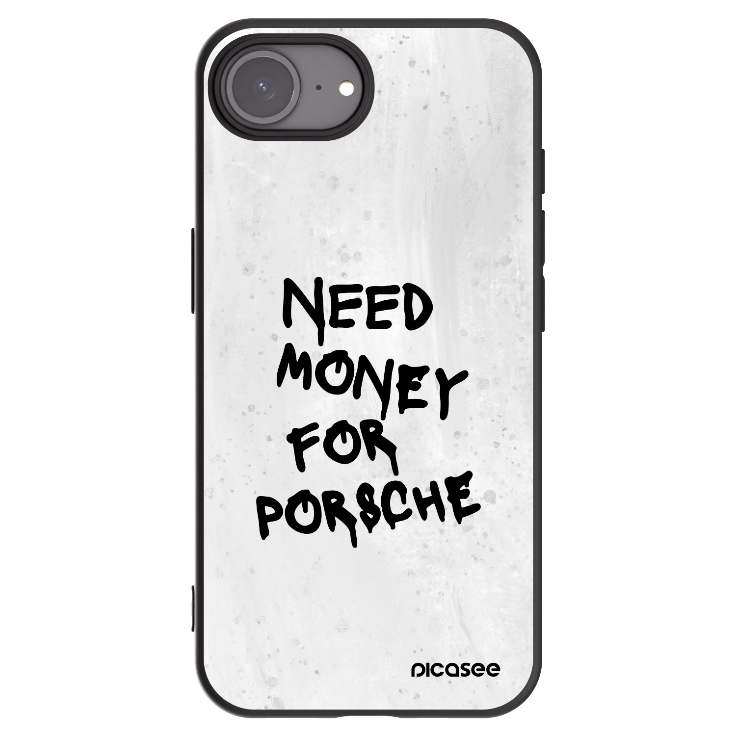 Picasee Apple iPhone 16e Hülle - Schwarzes Silikon - White Dollar