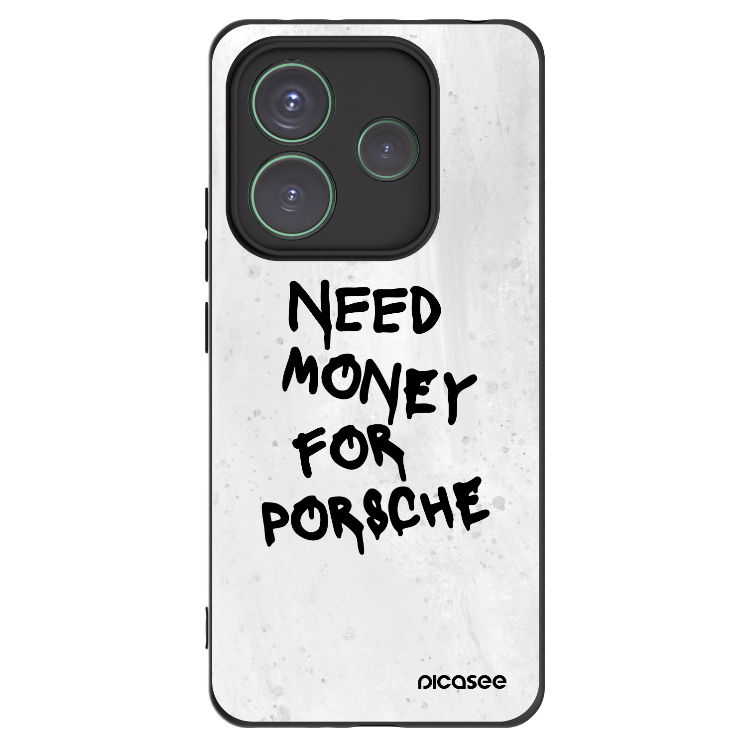 Picasee Xiaomi Redmi Note 14 5G Hülle - Schwarzes Silikon - White Dollar