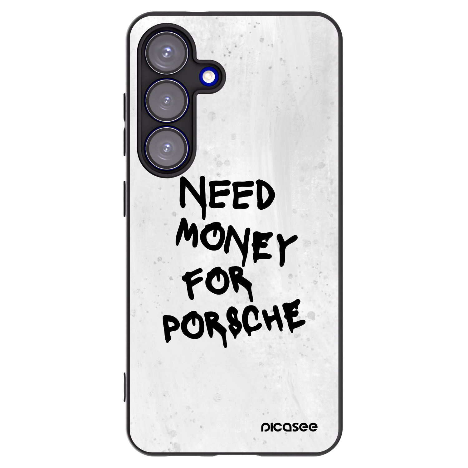 Picasee Samsung Galaxy S25 5G Hülle - Schwarzes Silikon - White Dollar