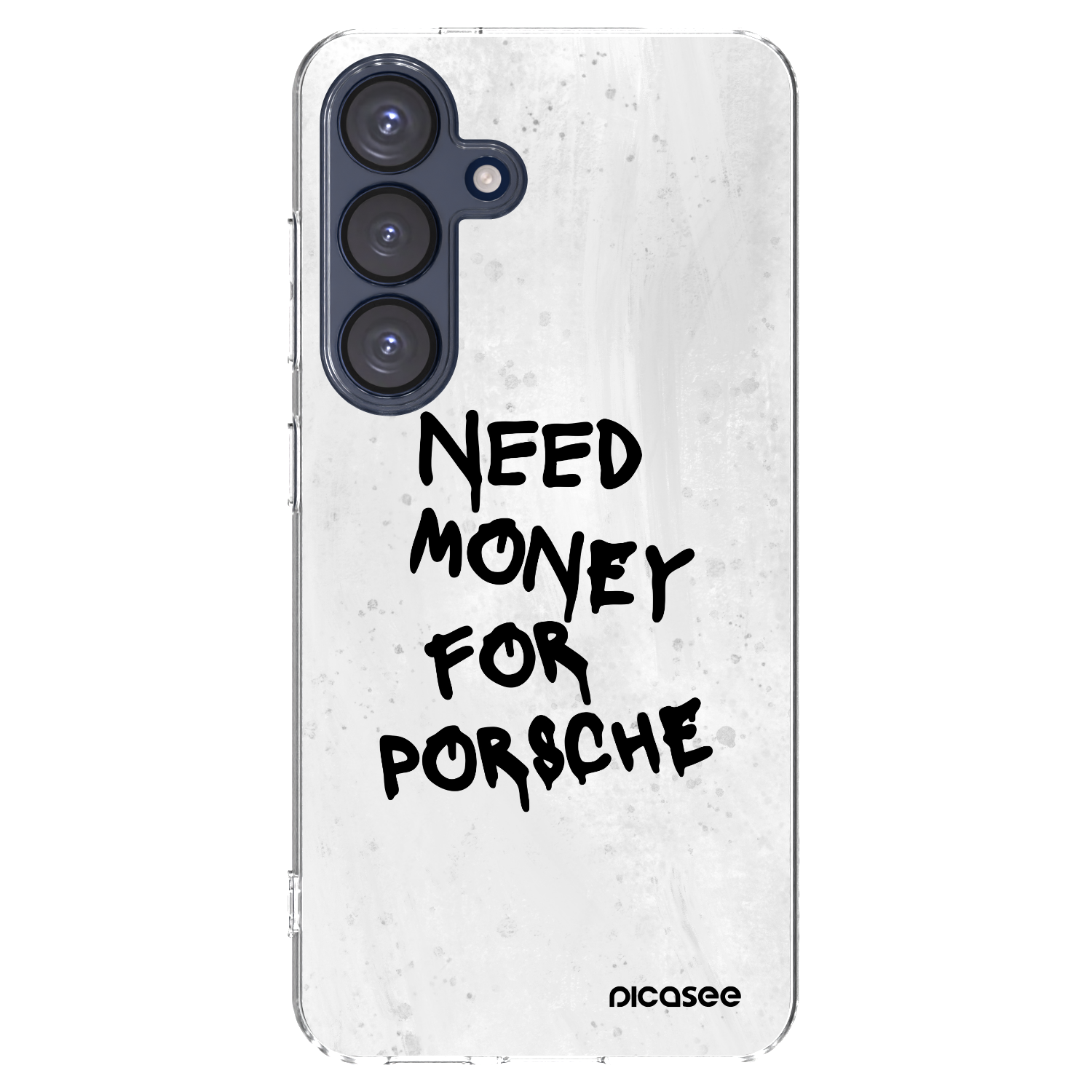 Picasee Samsung Galaxy S25 5G Hülle - Transparentes Silikon - White Dollar