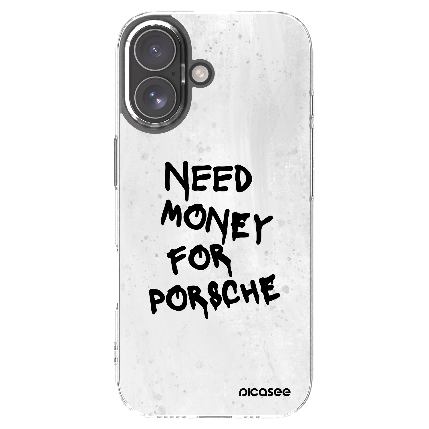 Picasee Apple iPhone 17 Hülle - Transparentes Silikon - White Dollar