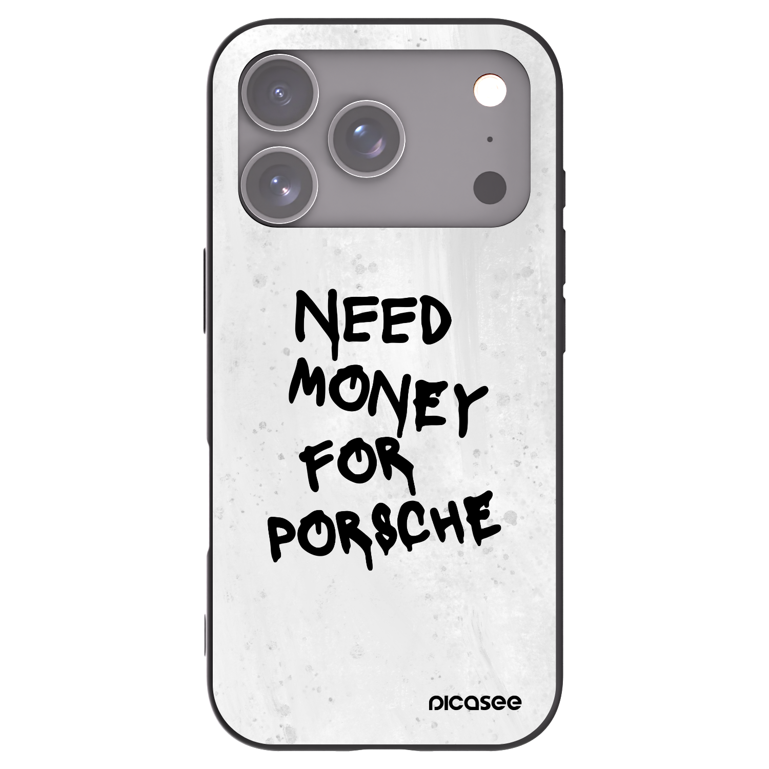 Picasee Apple iPhone 17 Pro Hülle - Schwarzes Silikon - White Dollar
