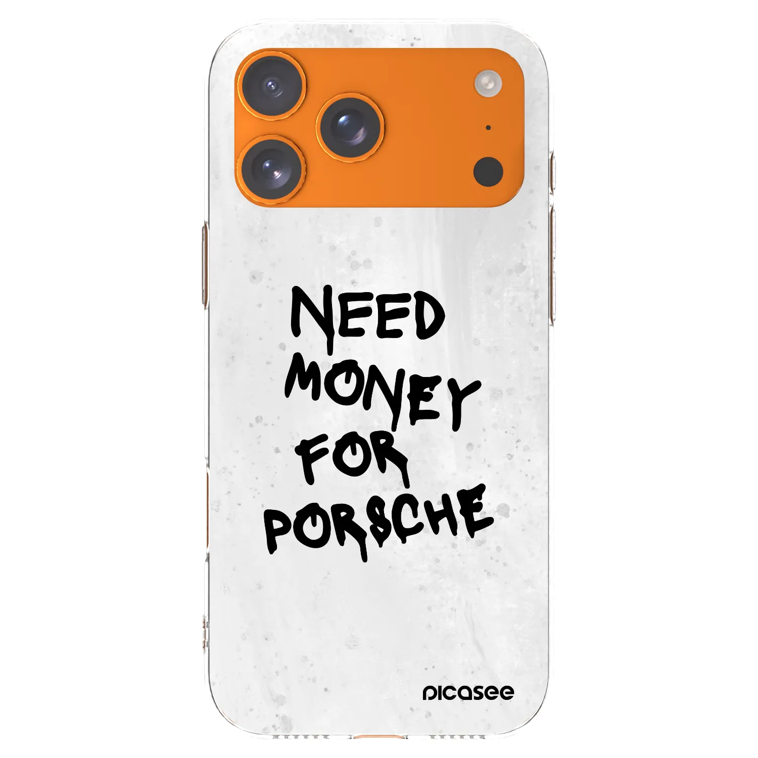 Picasee Apple iPhone 17 Pro Max Hülle - Transparentes Silikon - White Dollar