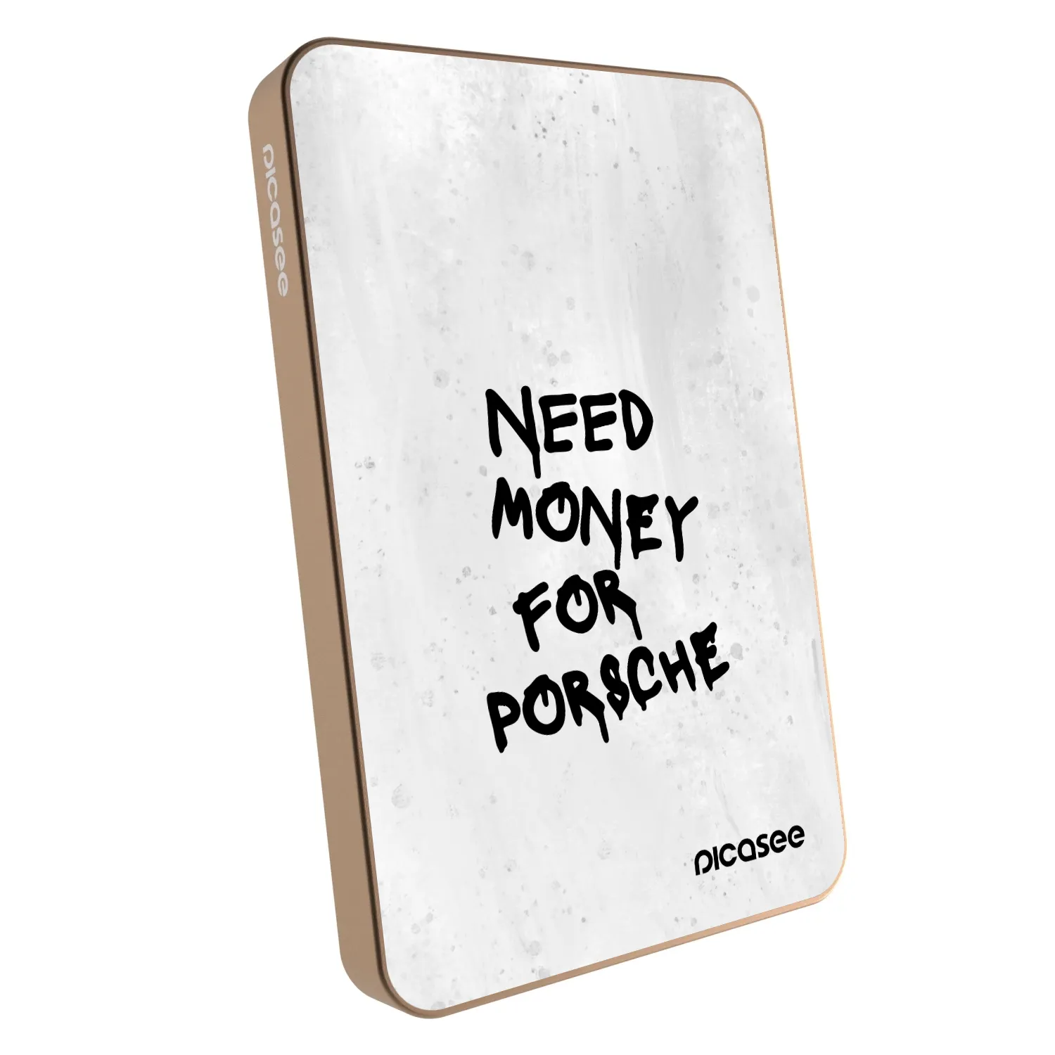 Picasee Powerbank mit MagSafe 5 000 mAh Golden - White Dollar