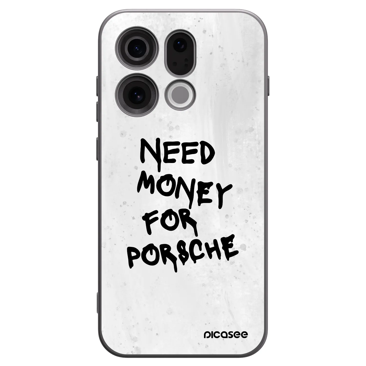 Picasee OPPO Find X9 Hülle - Schwarzes Silikon - White Dollar