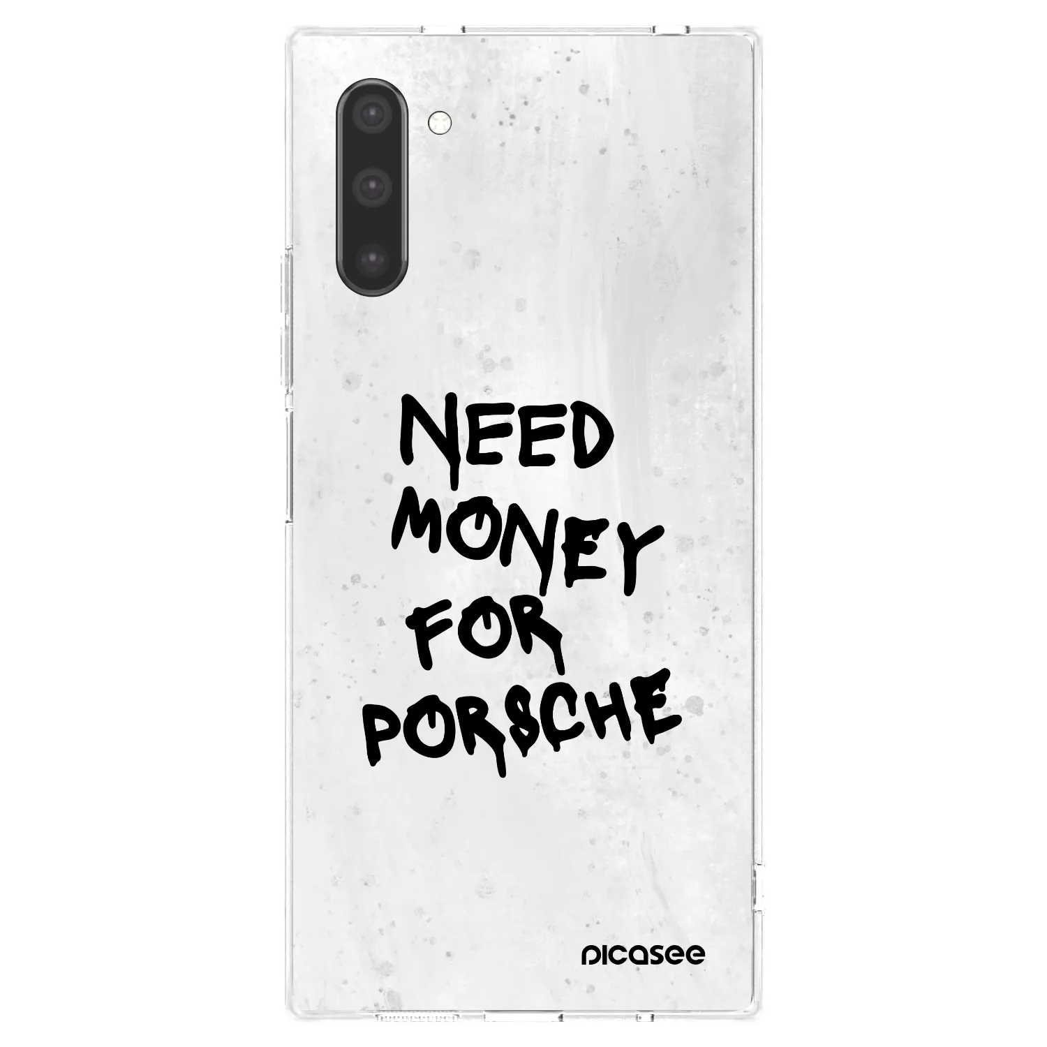 Picasee Samsung Galaxy Note 10 N970F Hülle - Transparentes Silikon - White Dollar