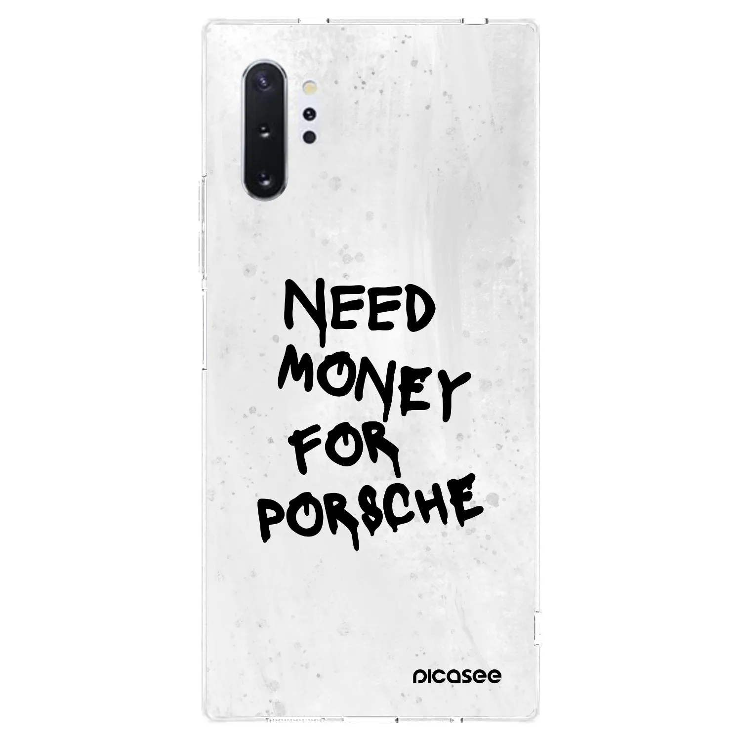 Picasee Samsung Galaxy Note 10+ N975F Hülle - Transparentes Silikon - White Dollar