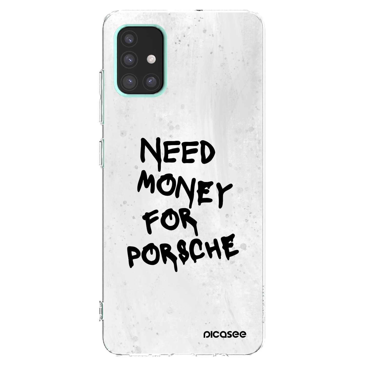 Picasee Samsung Galaxy A51 A515F Hülle - Transparentes Silikon - White Dollar