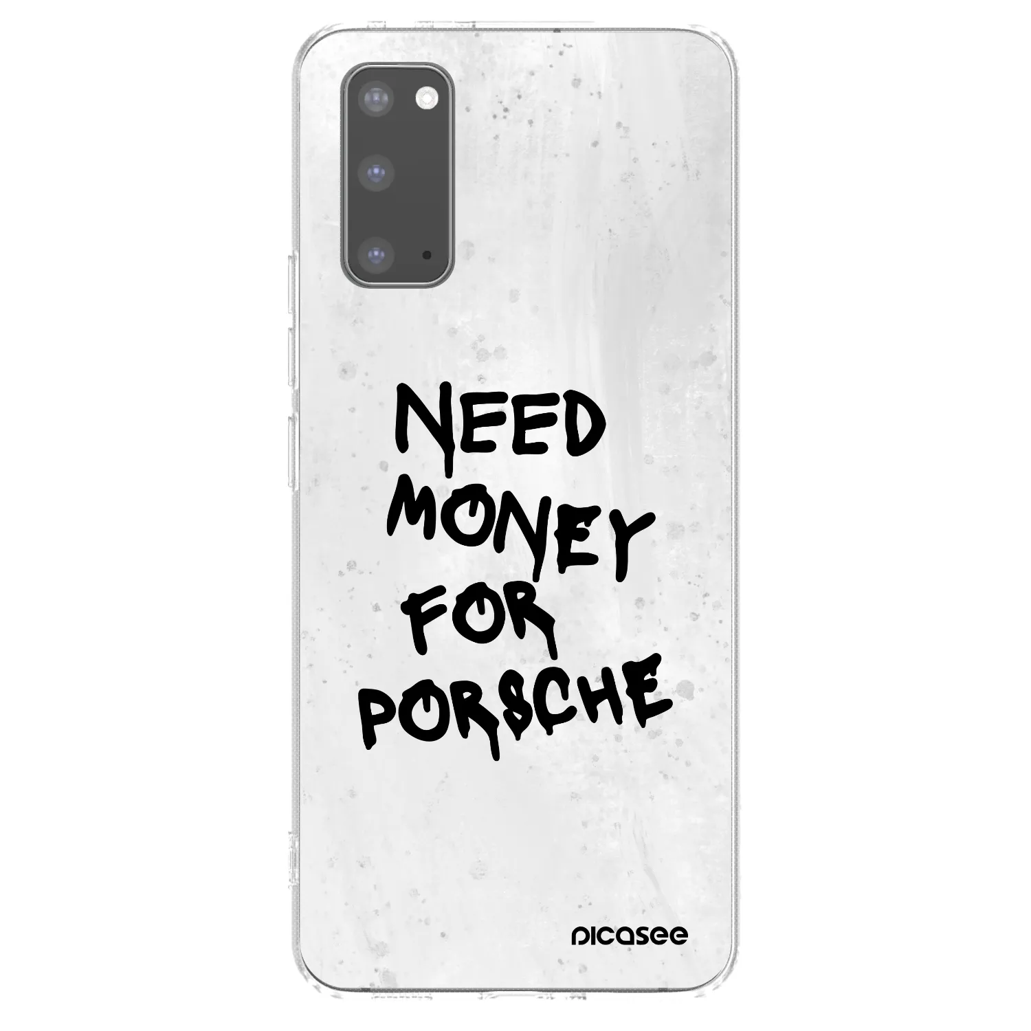 Picasee Samsung Galaxy S20 G980F Hülle - Transparentes Silikon - White Dollar