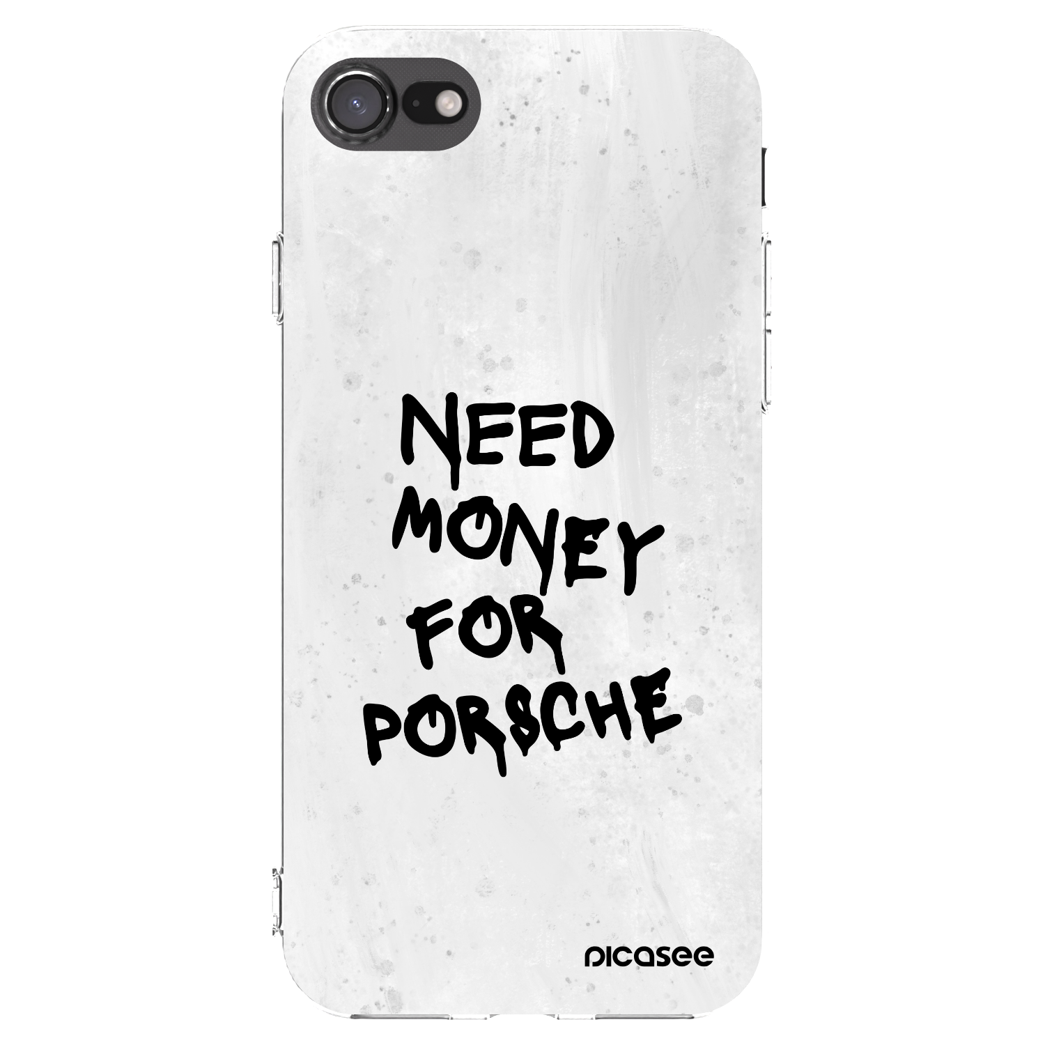 Picasee Apple iPhone SE 2020 Hülle - Transparentes Silikon - White Dollar