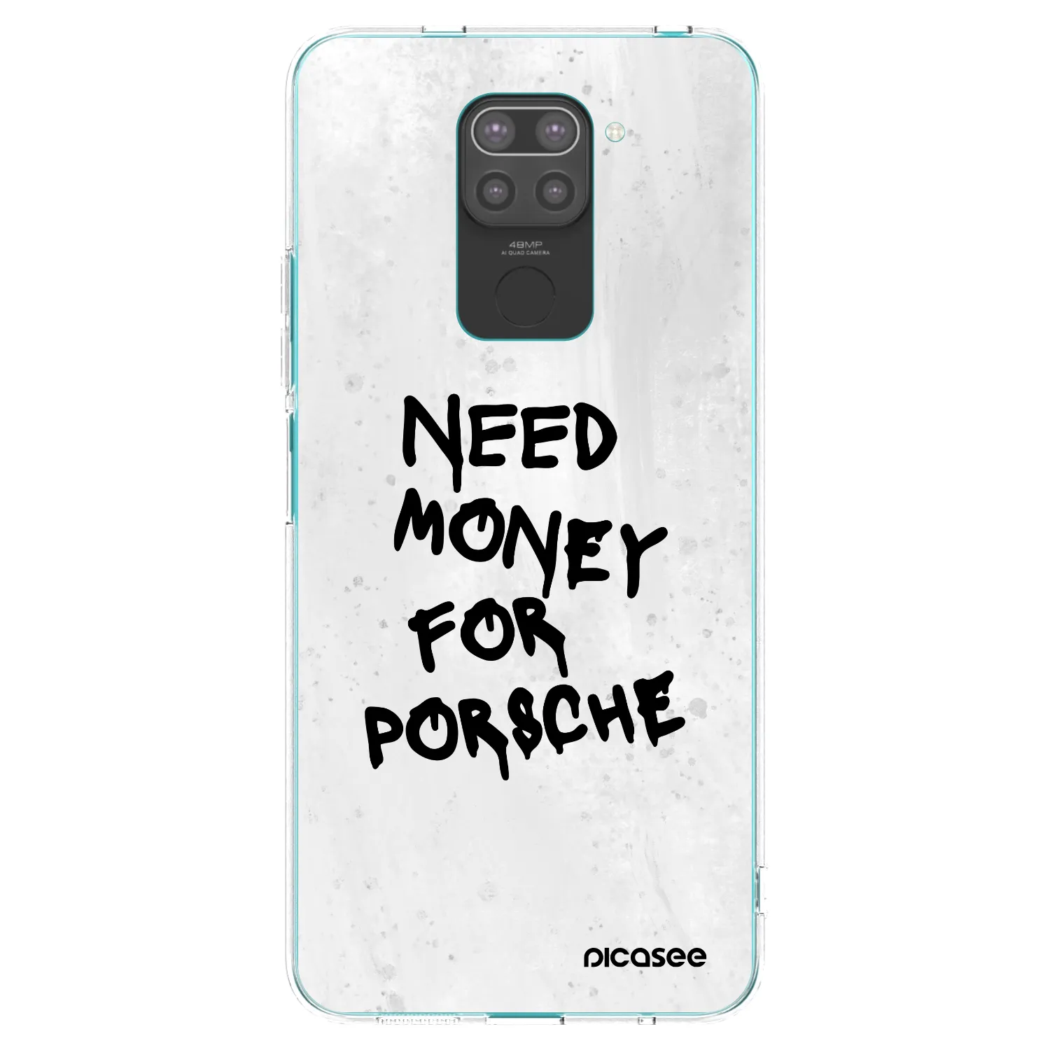 Picasee Xiaomi Redmi Note 9 Hülle - Schwarzes Silikon - White Dollar