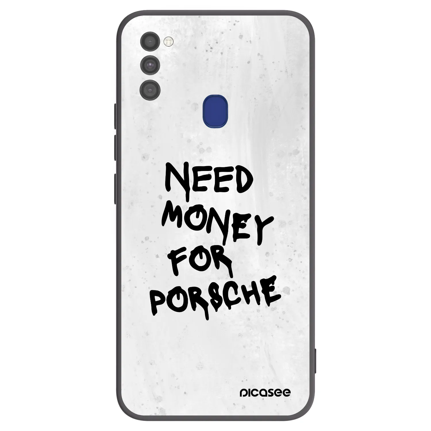 Picasee Samsung Galaxy M21 M215F Hülle - Schwarzes Silikon - White Dollar