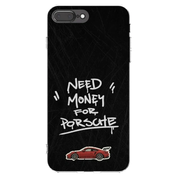 Picasee Apple iPhone 8 Plus Hülle - Transparentes Silikon - Dark Racer