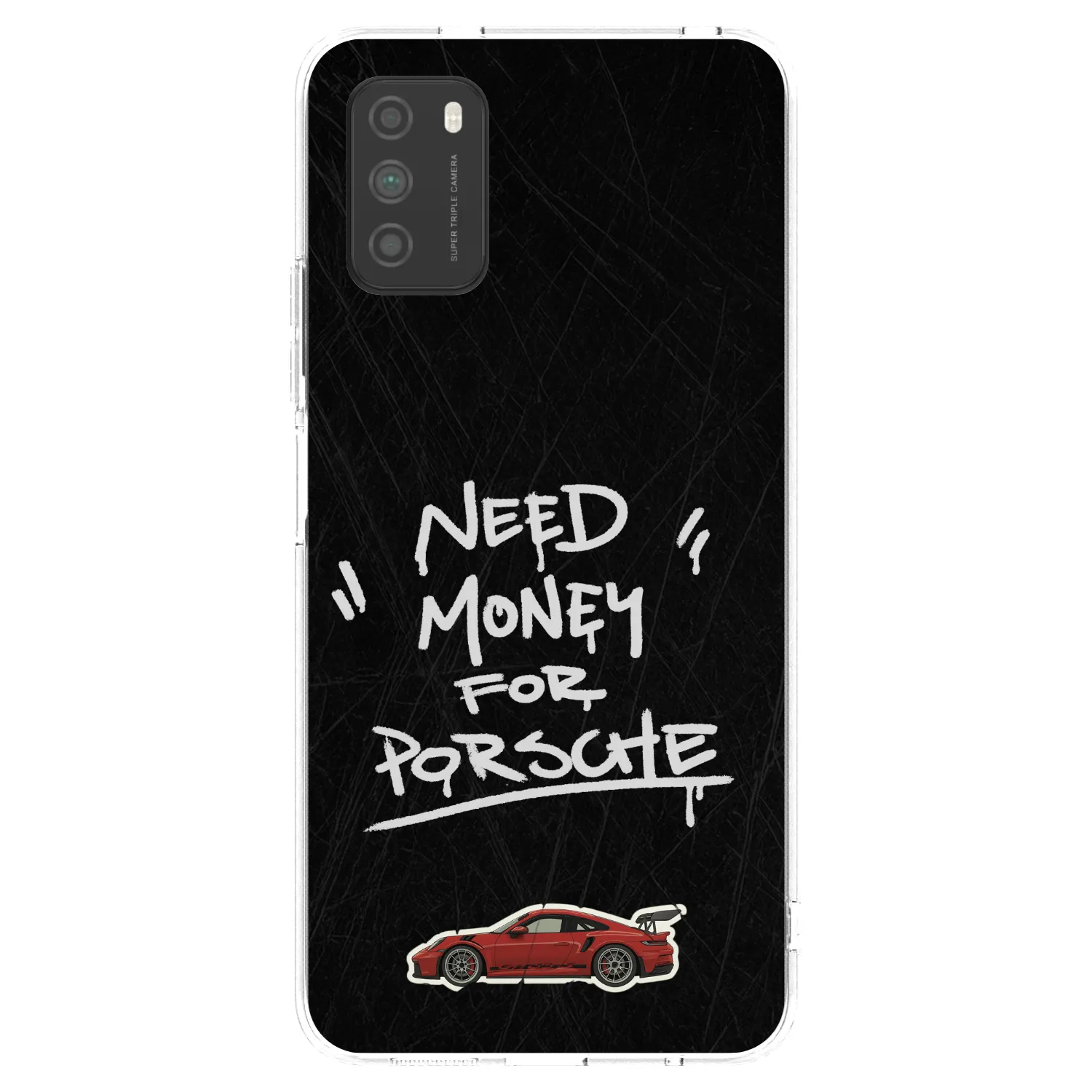 Picasee Xiaomi Poco M3 Hülle - Transparentes Silikon - Dark Racer