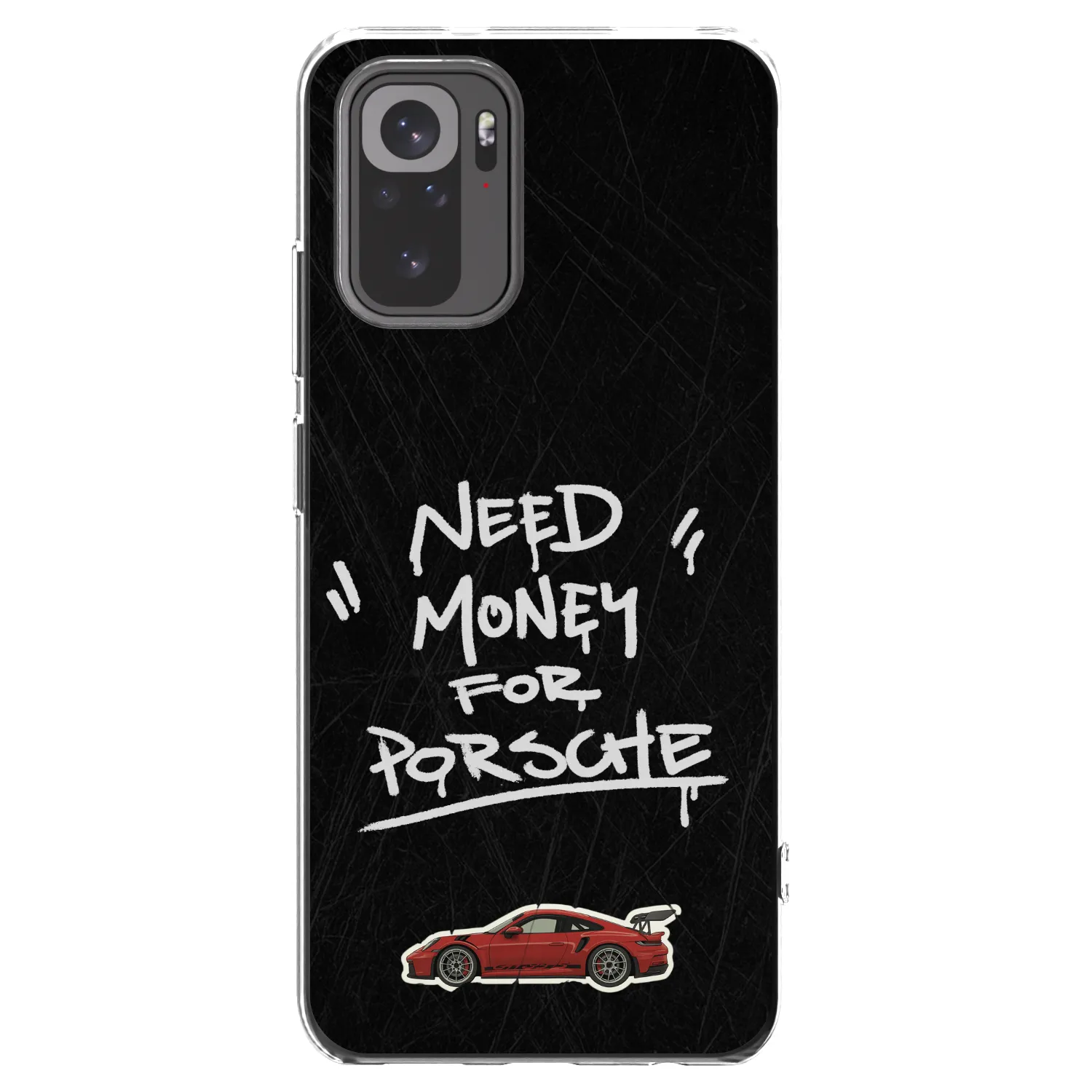 Picasee Xiaomi Redmi Note 10S Hülle - Transparentes Silikon - Dark Racer