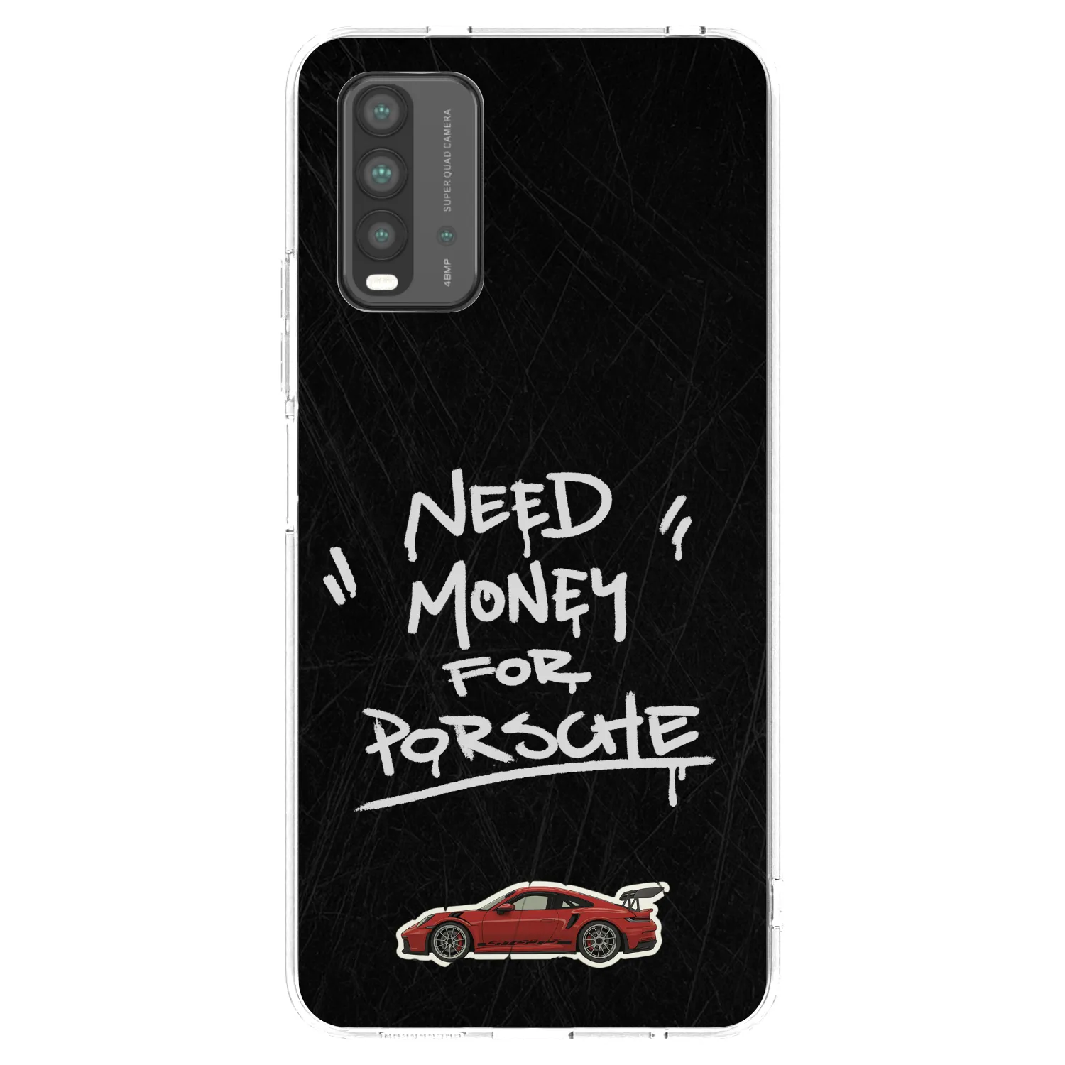 Picasee Xiaomi Redmi 9T Hülle - Schwarzes Silikon - Dark Racer