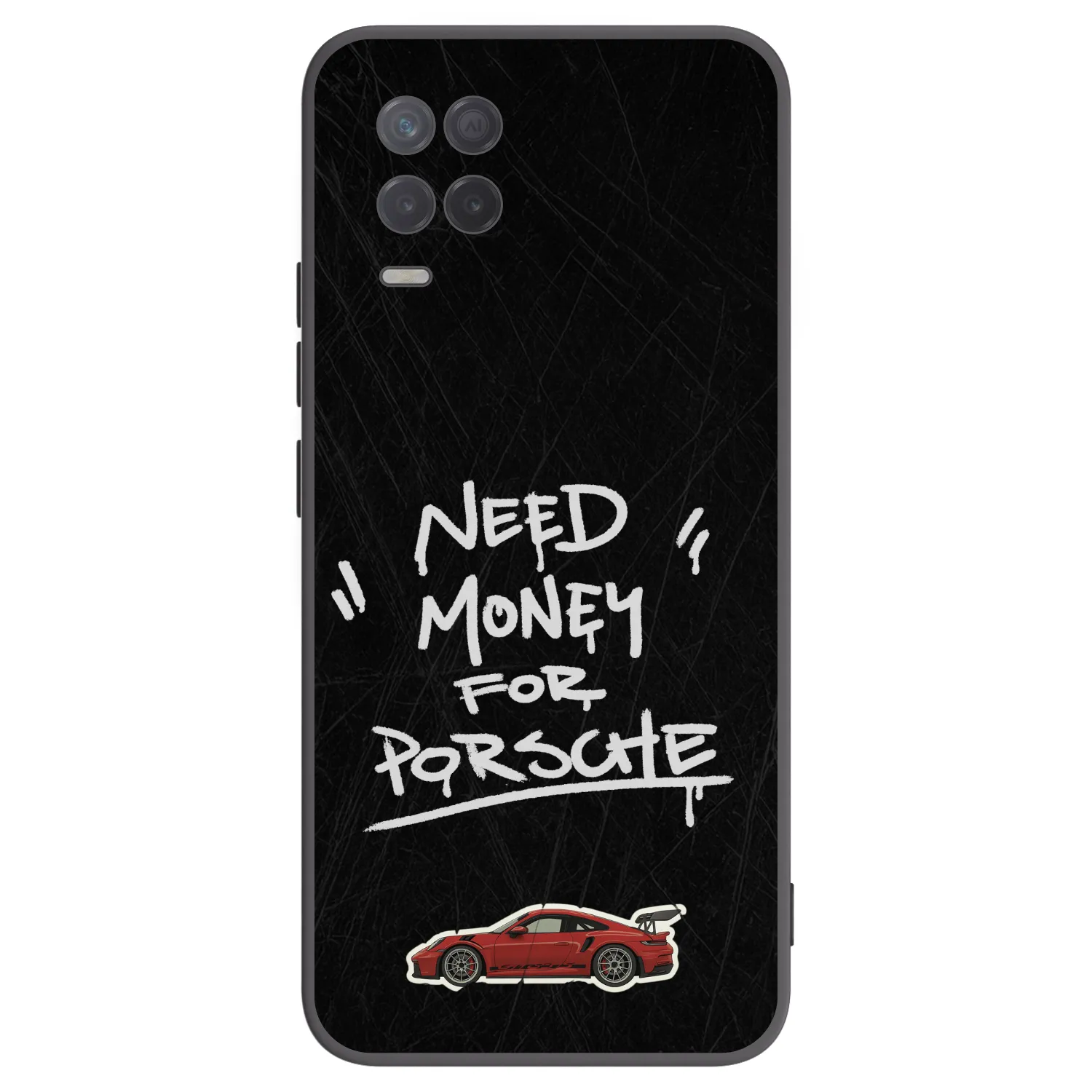 Picasee Realme 8 5G Hülle - Schwarzes Silikon - Dark Racer