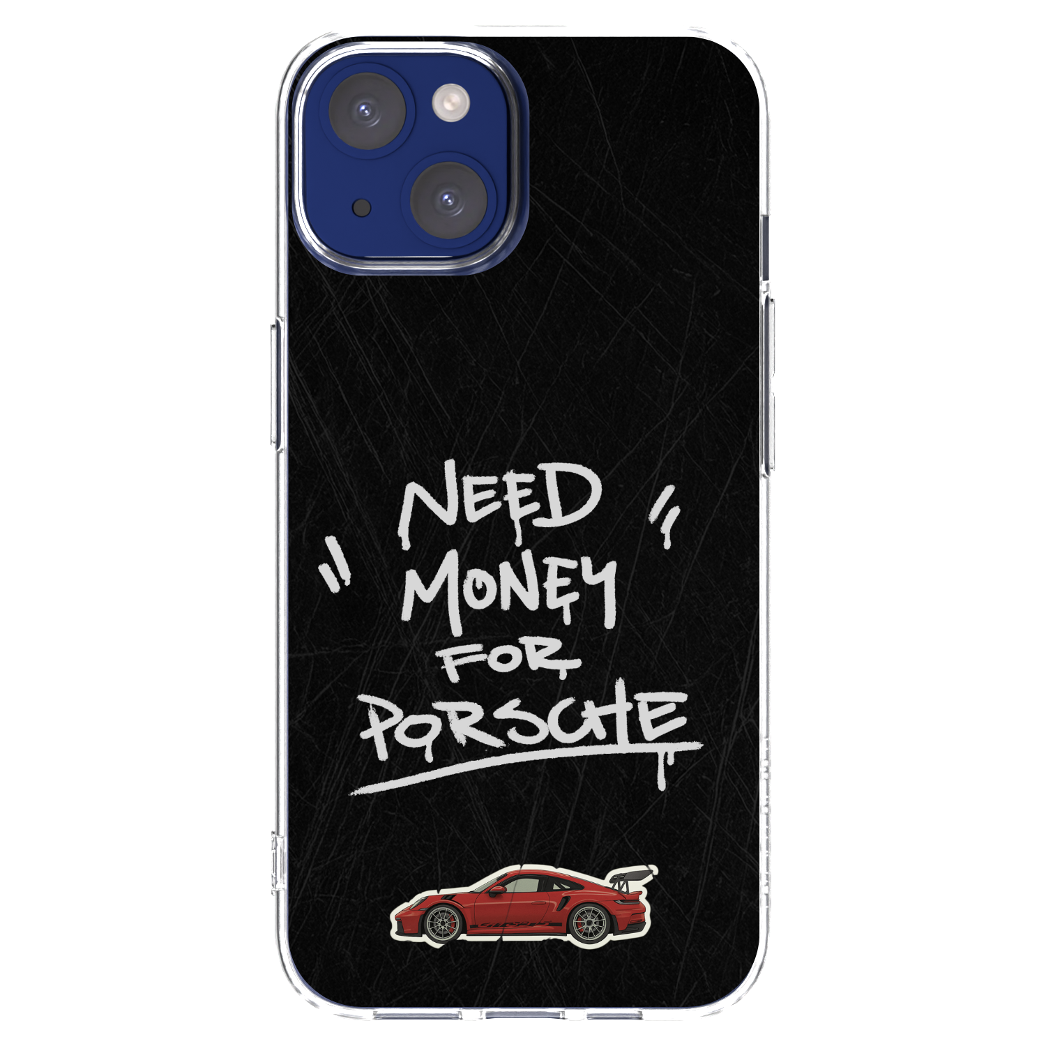 Picasee Apple iPhone 14 Hülle - Transparentes Silikon - Dark Racer