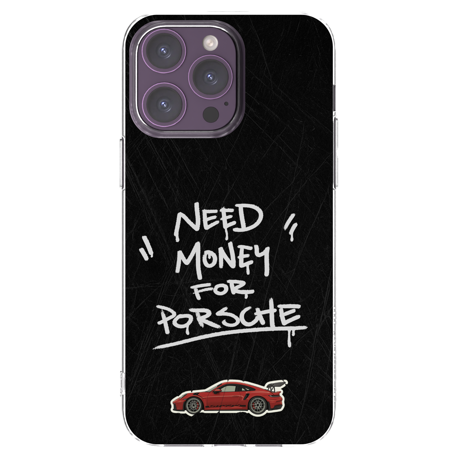 Picasee Apple iPhone 14 Pro Max Hülle - Transparentes Silikon - Dark Racer