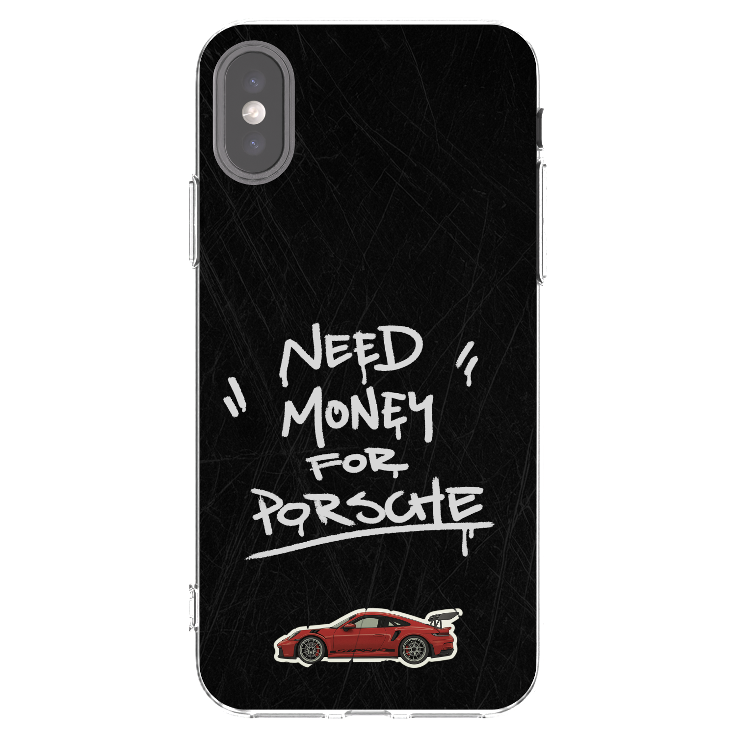 Picasee Apple iPhone X/XS Hülle - Transparentes Silikon - Dark Racer