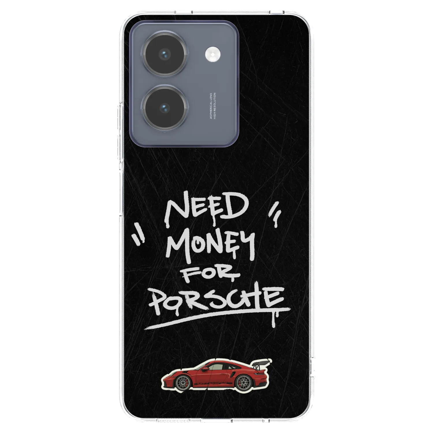 Picasee Vivo Y36 4G Hülle - Transparentes Silikon - Dark Racer