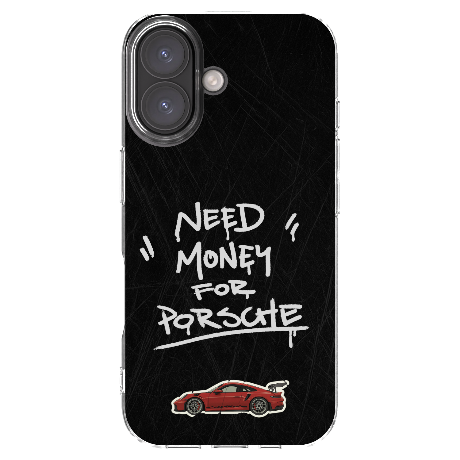 Picasee Apple iPhone 16 Hülle - Transparentes Silikon - Dark Racer
