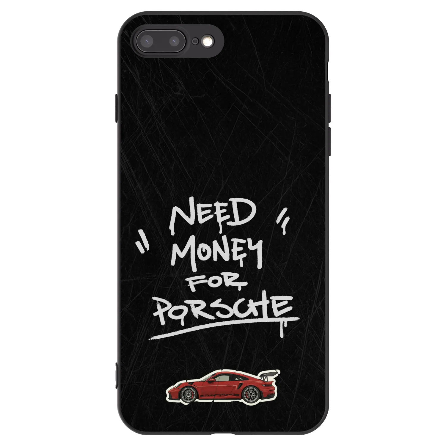 Picasee Apple iPhone 8 Plus Hülle - Schwarzes Silikon - Dark Racer