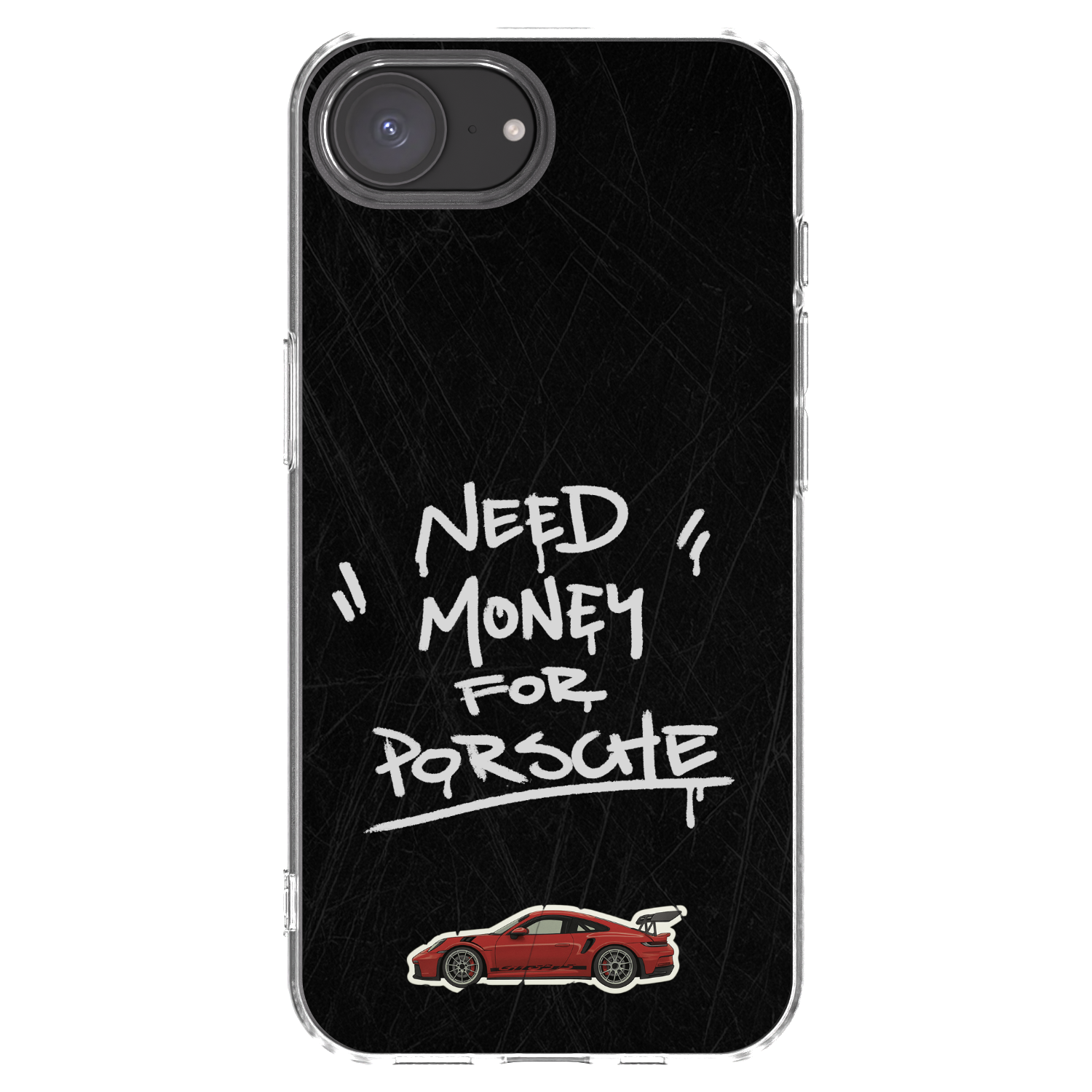 Picasee Apple iPhone 16e Hülle - Transparentes Silikon - Dark Racer
