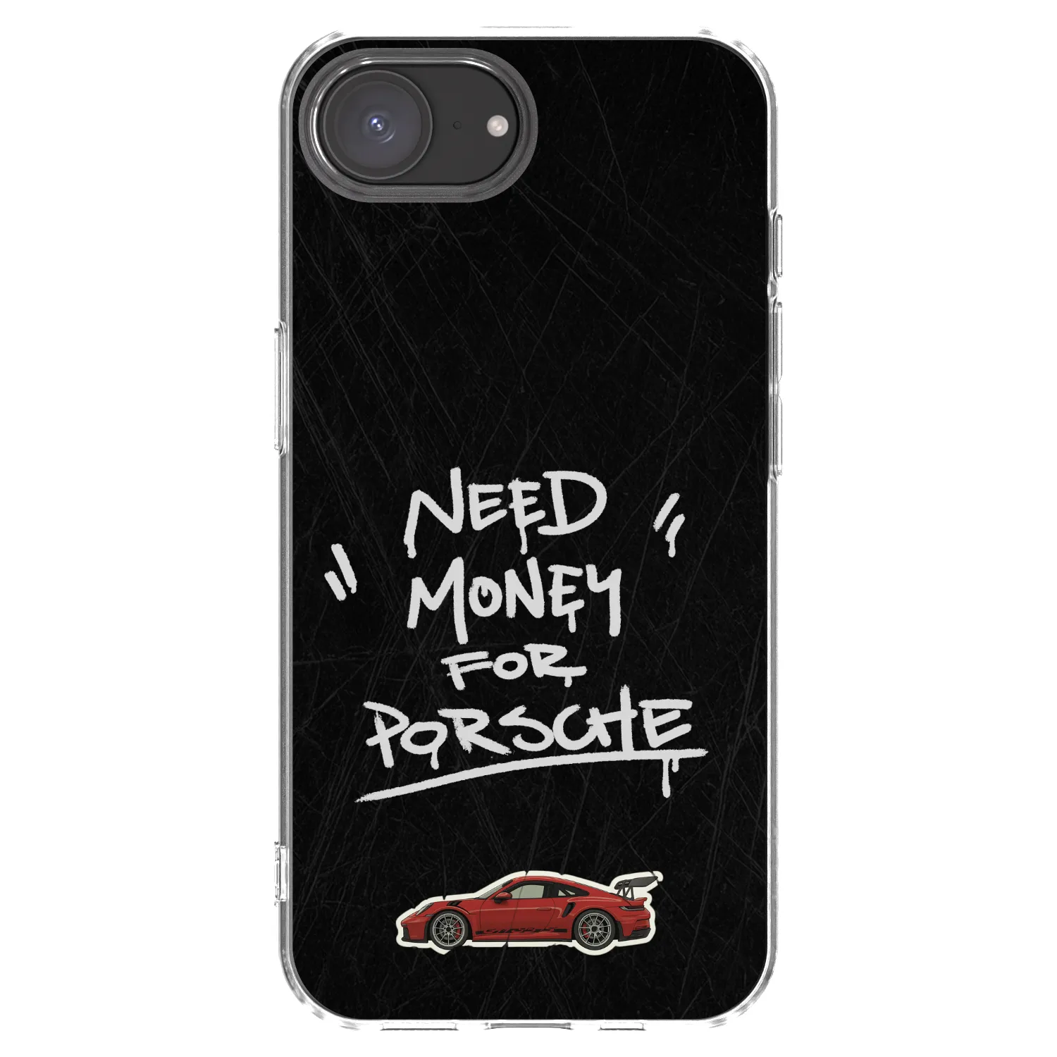 Picasee Apple iPhone 17e Hülle - Transparentes Silikon - Dark Racer