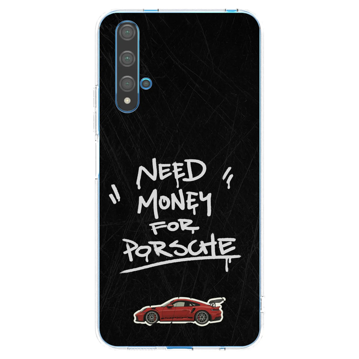 Picasee Huawei Nova 5T Hülle - Transparentes Silikon - Dark Racer