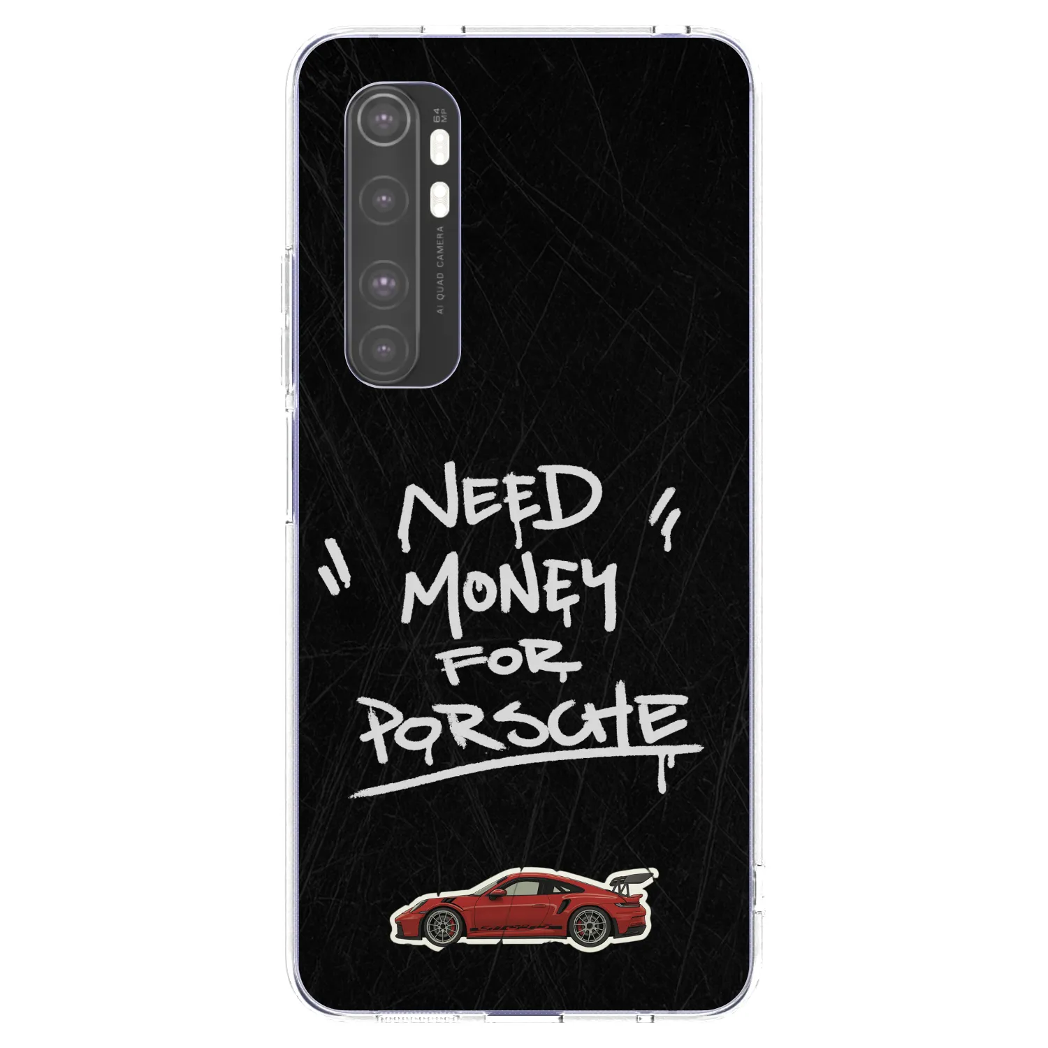 Picasee Xiaomi Mi Note 10 Lite Hülle - Transparentes Silikon - Dark Racer