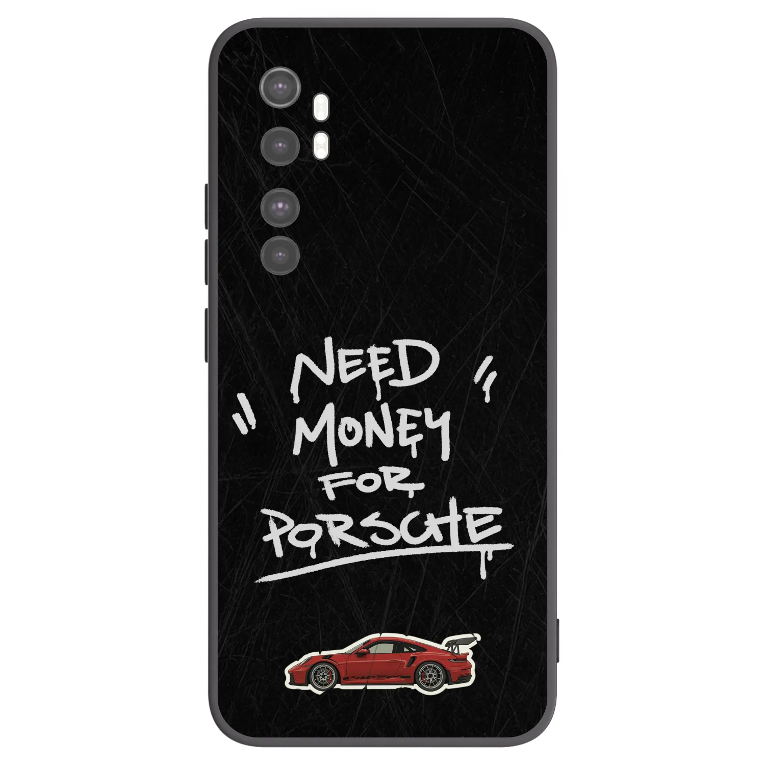 Picasee Xiaomi Mi Note 10 Lite Hülle - Schwarzes Silikon - Dark Racer