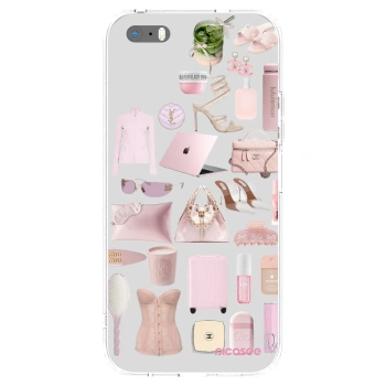 Picasee Apple iPhone 5/5S/SE Hülle - Transparentes Silikon - Glam Babe