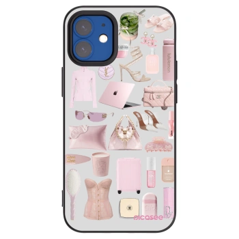 Picasee Apple iPhone 12 mini Hülle - Schwarzes Silikon - Glam Babe