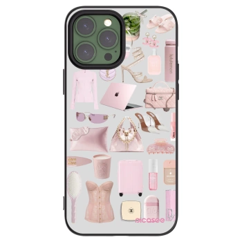 Picasee Apple iPhone 13 Pro Max Hülle - Schwarzes Silikon - Glam Babe