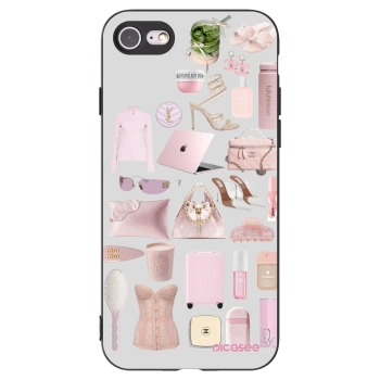 Picasee Apple iPhone SE 2022 Hülle - Schwarzes Silikon - Glam Babe