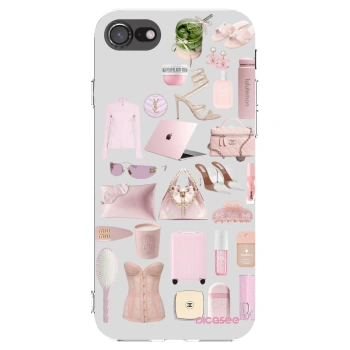 Picasee Apple iPhone SE 2022 Hülle - Transparentes Silikon - Glam Babe