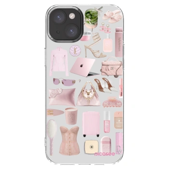 Picasee Apple iPhone 15 Plus Hülle - Transparentes Silikon - Glam Babe