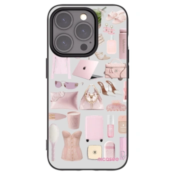 Picasee Apple iPhone 15 Pro Hülle - Schwarzes Silikon - Glam Babe