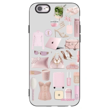Picasee Apple iPhone 6/6S Hülle - Schwarzes Silikon - Glam Babe