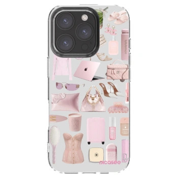 Picasee Apple iPhone 16 Pro Hülle - Transparentes Silikon - Glam Babe