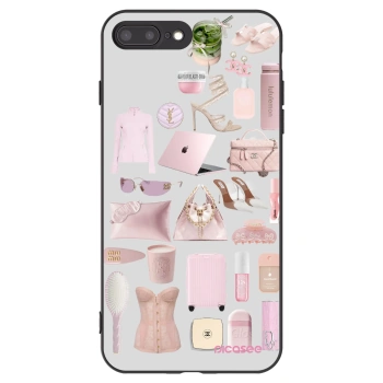 Picasee Apple iPhone 7 Plus Hülle - Schwarzes Silikon - Glam Babe