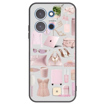 Picasee Xiaomi Redmi 15C 4G Hülle - Schwarzes Silikon - Glam Babe