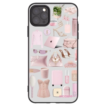 Picasee Apple iPhone 11 Pro Max Hülle - Schwarzes Silikon - Glam Babe