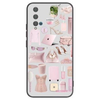 Picasee Huawei Nova 5T Hülle - Schwarzes Silikon - Glam Babe