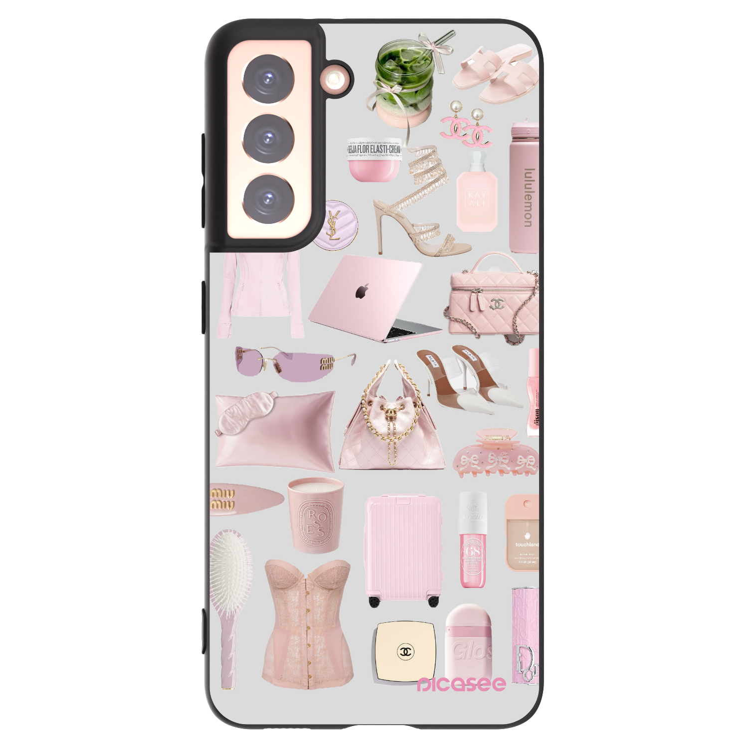 Picasee Samsung Galaxy S21 5G G991B Hülle - Schwarzes Silikon - Glam Babe