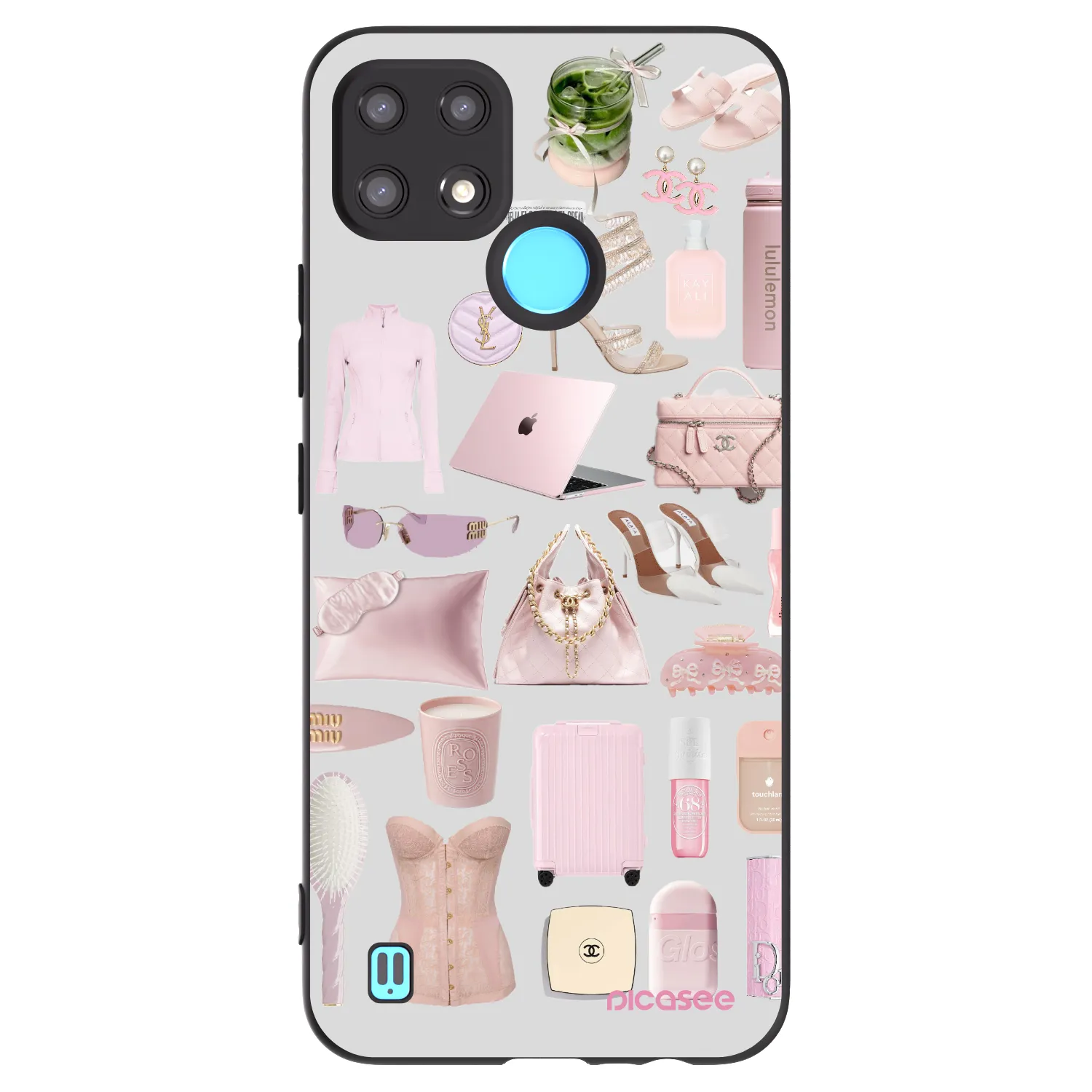 Picasee Realme C21 Hülle - Schwarzes Silikon - Glam Babe